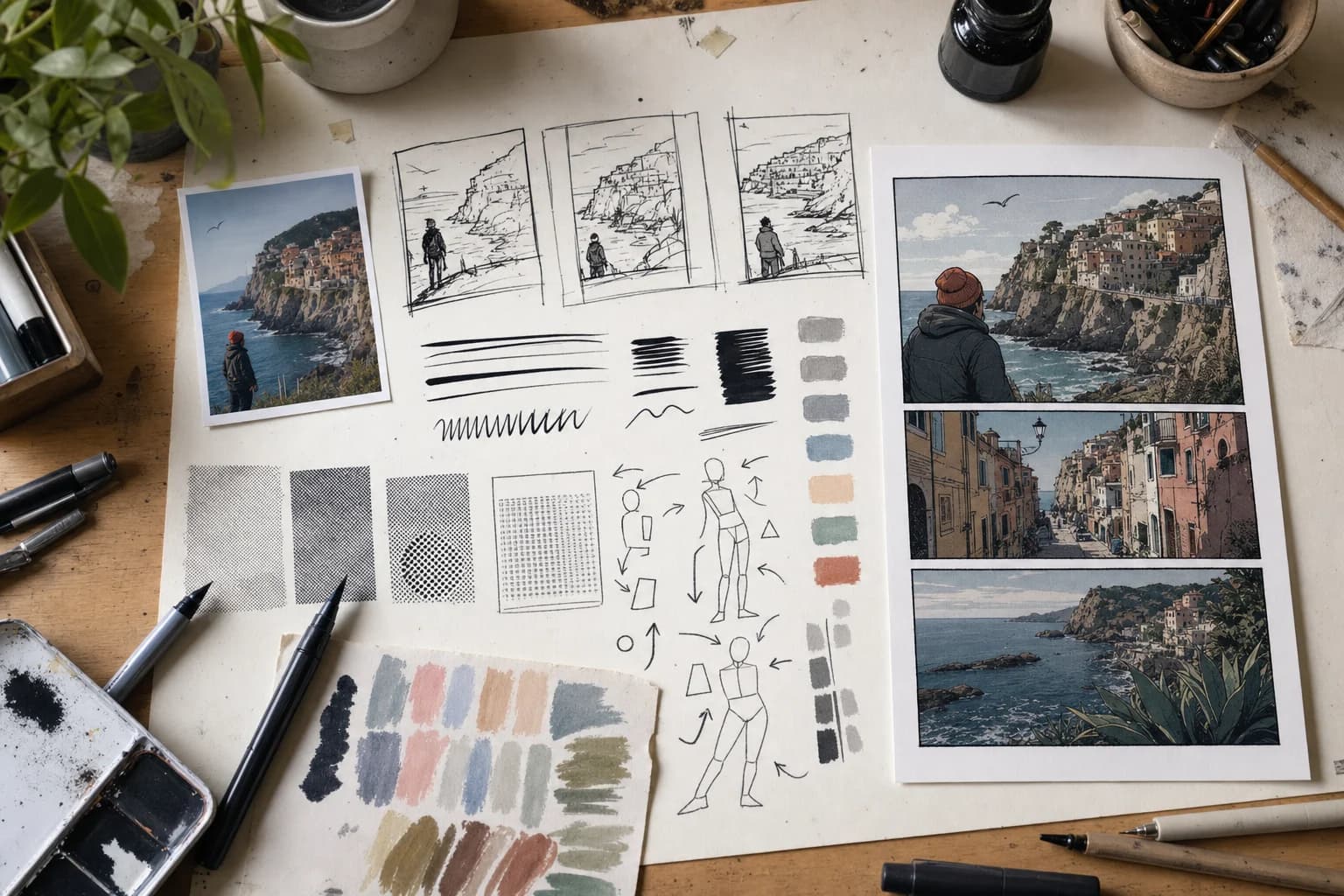 Praxisleitfaden von der Quelle zur editierbaren Fassung. Geeignet für visuelle Exploration, Farbtests, Keyframes und Paint-over-Ansätze.